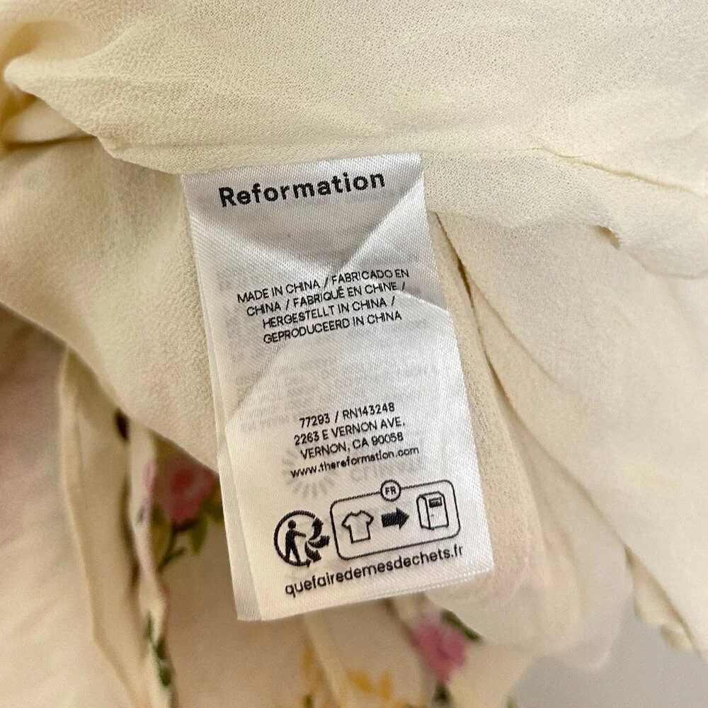 REFORMATION Irisa Floral Trumpet Dress in Posy Size US 6 - Picture 8 of 11